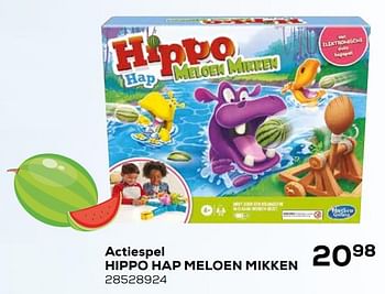Promotions Actiespel hippo hap meloen mikken - Hasbro - Valide de 16/03/2021 à 20/04/2021 chez Supra Bazar