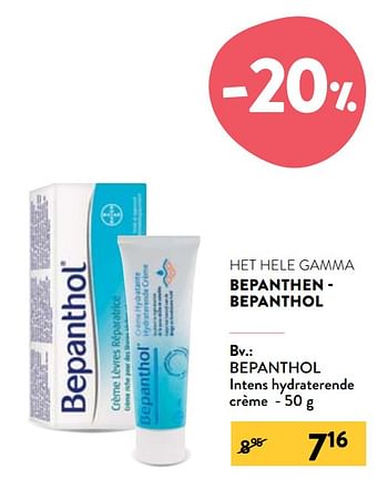 Promoties Bepanthol intens hydraterende crème - Bepanthol - Geldig van 10/03/2021 tot 23/03/2021 bij DI