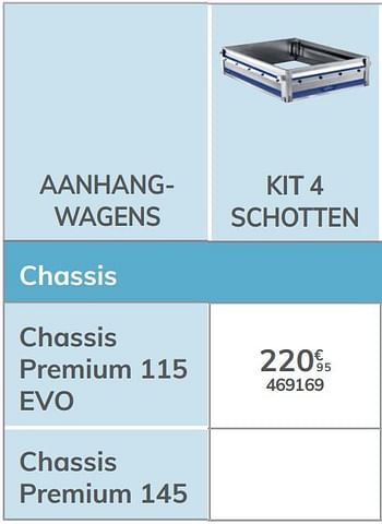 Promoties Kit 4 schotten chassis premium 115 evo - Norauto - Geldig van 04/03/2021 tot 31/12/2021 bij Auto 5