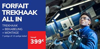 Promoties Trekhaak + bekabeling + montage - Huismerk - Auto 5  - Geldig van 04/03/2021 tot 31/12/2021 bij Auto 5