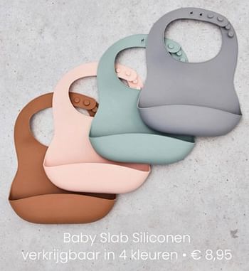 Promoties Baby slab siliconen verkrijgbaar in vier kleuren - Huismerk - Baby & Tiener Megastore - Geldig van 14/03/2021 tot 20/03/2021 bij Baby & Tiener Megastore
