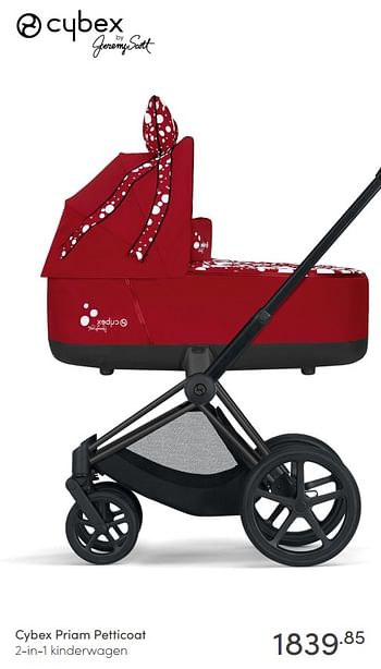 Promoties Cybex priam petticoat 2-in-1 kinderwagen - Cybex - Geldig van 14/03/2021 tot 20/03/2021 bij Baby & Tiener Megastore