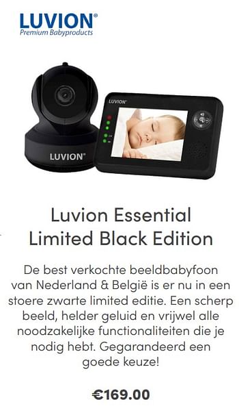 Promoties Luvion essential limited black edition - Luvion - Geldig van 14/03/2021 tot 20/03/2021 bij Baby & Tiener Megastore