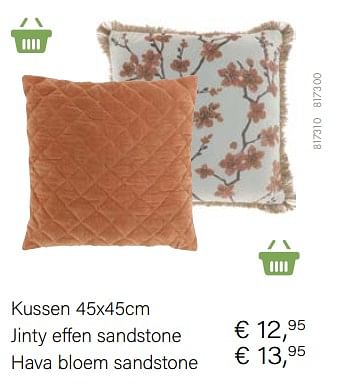 Promoties Kussen jinty effen sandstone - Huismerk - Multi Bazar - Geldig van 14/03/2021 tot 31/05/2021 bij Multi Bazar