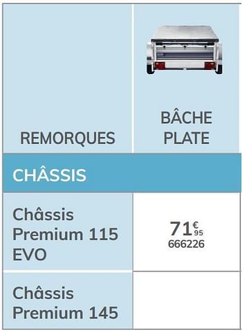 Promotions Bâche plate châssis premium 115 evo - Norauto - Valide de 04/03/2021 à 31/12/2021 chez Auto 5