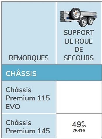 Promotions Support de roue de secours châssis premium 145 - Norauto - Valide de 04/03/2021 à 31/12/2021 chez Auto 5