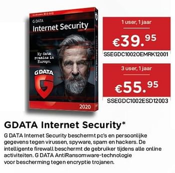 Promoties G data internet security - G Data - Geldig van 01/03/2021 tot 31/03/2021 bij Compudeals