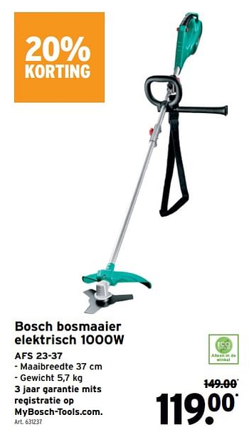 Verloren reservering kleurstof Bosch Bosch bosmaaier elektrisch afs 23-37 - Promotie bij Gamma