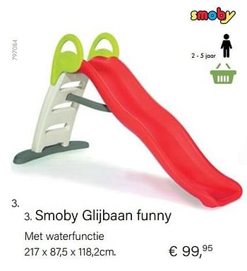 Promoties Smoby glijbaan funny met waterfunctie - Smoby - Geldig van 14/03/2021 tot 31/05/2021 bij Multi Bazar
