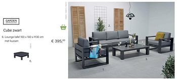 Promoties Cube zwart . lounge tafel - Garden Impressions - Geldig van 14/03/2021 tot 31/05/2021 bij Multi Bazar