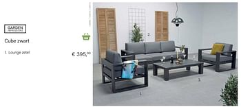 Promoties Cube zwart lounge zetel - Garden Impressions - Geldig van 14/03/2021 tot 31/05/2021 bij Multi Bazar
