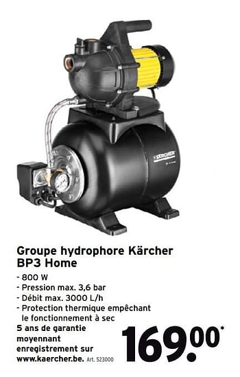 Promoties Groupe hydrophore kärcher bp3 home - Kärcher - Geldig van 08/03/2021 tot 31/05/2021 bij Gamma
