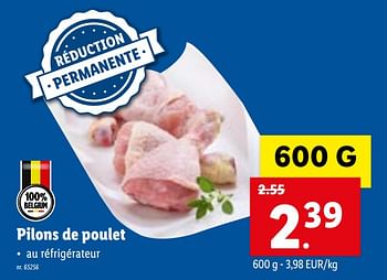 Promotions Pilons de poulet - Produit maison - Lidl - Valide de 22/03/2021 à 27/03/2021 chez Lidl