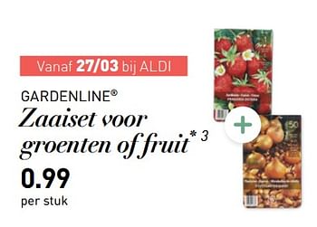 Promotions Zaaiset voor groenten of fruit - Garden line - Valide de 15/03/2021 à 31/05/2021 chez Aldi