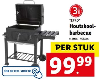 schouder Afbreken Acht Tepro Houtskoolbarbecue - Promotie bij Lidl