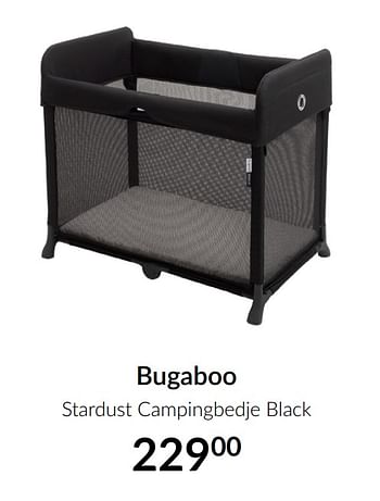 Promoties Bugaboo stardust campingbedje black - Bugaboo - Geldig van 16/03/2021 tot 12/04/2021 bij BabyPark