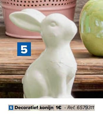 Promoties Decoratief konijn - Huismerk - Carrefour  - Geldig van 17/03/2021 tot 29/03/2021 bij Carrefour