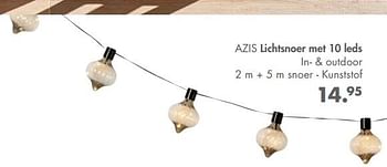 Promoties Azis lichtsnoer met 10 leds - Huismerk - Casa - Geldig van 15/03/2021 tot 02/05/2021 bij Casa