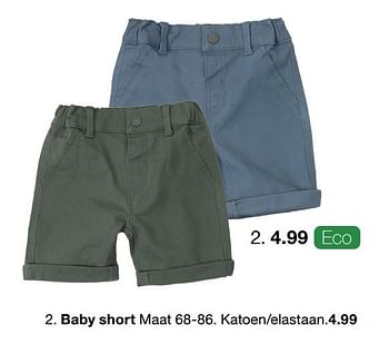 Promoties Baby short - Huismerk - Zeeman  - Geldig van 20/03/2021 tot 26/03/2021 bij Zeeman