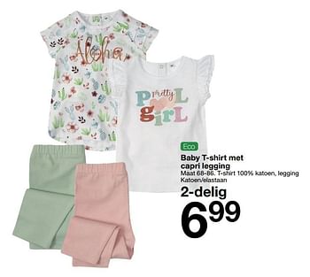 Promoties Baby t-shirt met capri legging - Huismerk - Zeeman  - Geldig van 20/03/2021 tot 26/03/2021 bij Zeeman