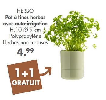 Promotions Herbo pot à fines herbes avec auto-irrigation - Produit maison - Casa - Valide de 15/03/2021 à 02/05/2021 chez Casa