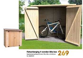 Promoties Fietsenberging 4 wanden bike box - Huismerk - Fun - Geldig van 17/03/2021 tot 27/04/2021 bij Fun