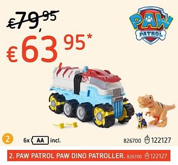 Promoties Paw patrol paw dino patroller - Spin Master - Geldig van 25/03/2021 tot 04/04/2021 bij Dreamland