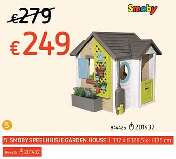 Promoties Smoby speelhuisje garden house - Smoby - Geldig van 25/03/2021 tot 04/04/2021 bij Dreamland