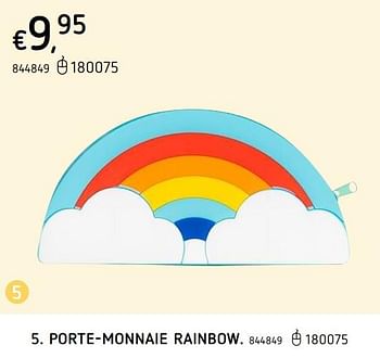 Promotions Porte-monnaie rainbow - Produit maison - Dreamland - Valide de 25/03/2021 à 04/04/2021 chez Dreamland