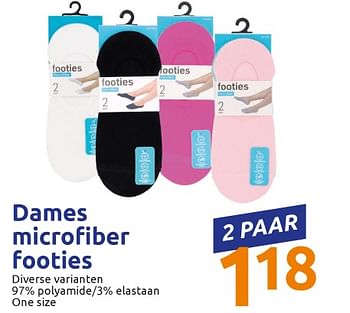 Promoties Dames microfiber footies - Huismerk - Action - Geldig van 24/03/2021 tot 30/03/2021 bij Action