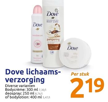 Promoties Dove lichaams- verzorging - Dove - Geldig van 24/03/2021 tot 30/03/2021 bij Action