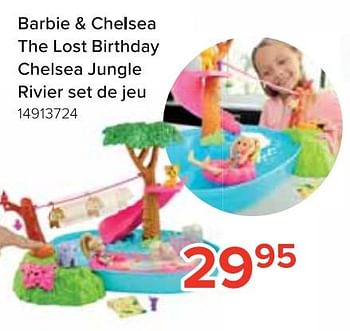 Promotions Barbie + chelsea the lost birthday chelsea jungle rivier set de jeu - Mattel - Valide de 18/03/2021 à 18/04/2021 chez Euro Shop