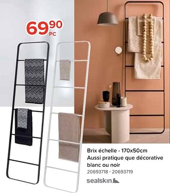 Promotions Brix échelle - aussi pratique que décorative blanc ou noir - Sealskin - Valide de 18/03/2021 à 18/04/2021 chez Euro Shop