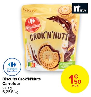 Produit Maison Carrefour Biscuits Crok N Nuts Carrefour En Promotion Chez Carrefour