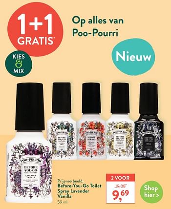 Promoties Before-you-go toilet spray lavender vanilla - Huismerk - Holland & Barrett - Geldig van 22/03/2021 tot 18/04/2021 bij Holland & Barret