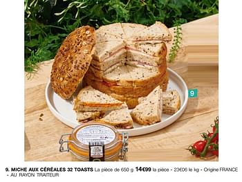 Promotions Miche aux céréales 32 toasts - Produit Maison - MonoPrix - Valide de 24/03/2021 à 05/04/2021 chez MonoPrix