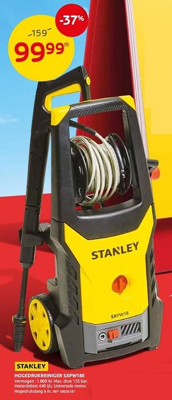Promoties Stanley hogedrukreiniger sxpw18e - Stanley - Geldig van 31/03/2021 tot 12/04/2021 bij Brico