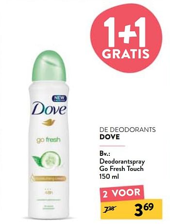 Promoties Deodorantspray go fresh touch - Dove - Geldig van 24/03/2021 tot 20/04/2021 bij DI