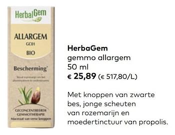 Promotions Herbagem gemmo allargem - Produit maison - Bioplanet - Valide de 24/03/2021 à 20/04/2021 chez Bioplanet