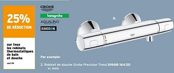 Promotions Robinet de douche grohe precision trend - Hansgrohe - Valide de 31/03/2021 à 13/04/2021 chez Gamma