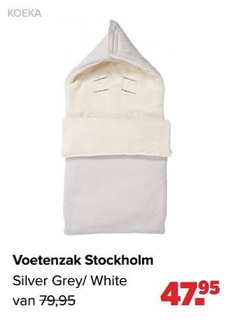 Promoties Voetenzak stockholm silver grey- white - Koeka - Geldig van 22/03/2021 tot 17/04/2021 bij Baby-Dump