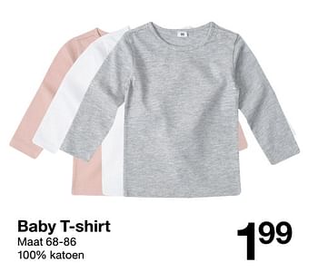Promoties Baby t-shirt - Huismerk - Zeeman  - Geldig van 27/03/2021 tot 09/04/2021 bij Zeeman