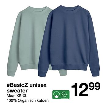 Promoties Basicz unisex sweater - Huismerk - Zeeman  - Geldig van 27/03/2021 tot 09/04/2021 bij Zeeman