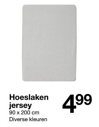 Promoties Hoeslaken jersey - Huismerk - Zeeman  - Geldig van 27/03/2021 tot 09/04/2021 bij Zeeman