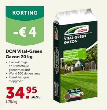 Promoties Dcm vital-green gazon - DCM - Geldig van 31/03/2021 tot 10/04/2021 bij Aveve