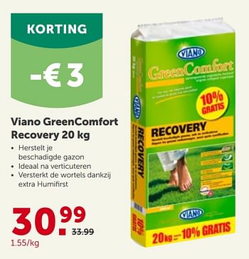 Promoties Viano greencomfort recovery - Viano - Geldig van 31/03/2021 tot 10/04/2021 bij Aveve