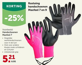 Promoties Rostaing handschoenen maxfeel 7 en 9 - Rostaing - Geldig van 31/03/2021 tot 10/04/2021 bij Aveve