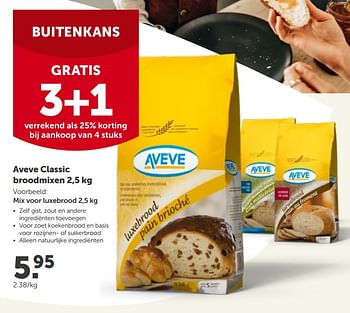 Promoties Aveve classic broodmixen mix voor luxebrood - Huismerk - Aveve - Geldig van 31/03/2021 tot 10/04/2021 bij Aveve
