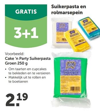 Promoties Cake `n party suikerpasta groen - Cake'n Party - Geldig van 31/03/2021 tot 10/04/2021 bij Aveve