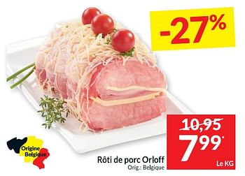 Promoties Rôti de porc orloff - Huismerk - Intermarche - Geldig van 30/03/2021 tot 05/04/2021 bij Intermarche